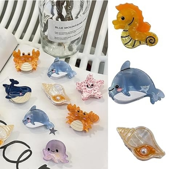 Whale Hair Claw Clip Hair Clip Marine Catch Barrettes Hair Adornment Hair Orname main image 4